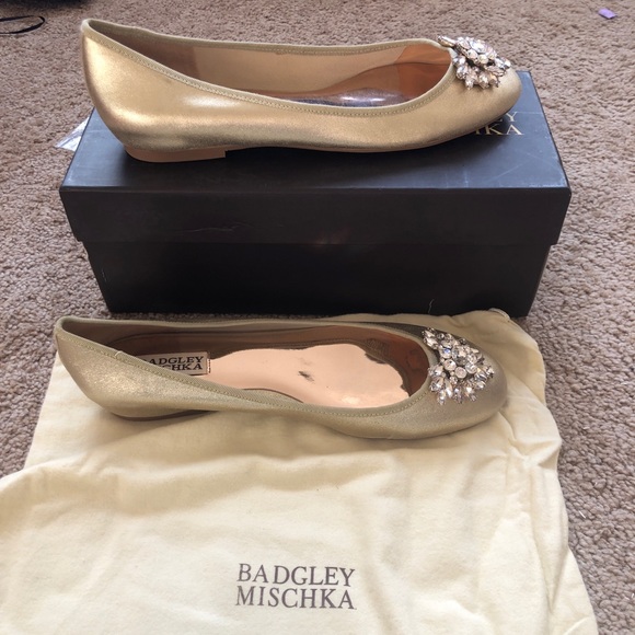 NWT 8.5 Badgley Mischka Bianca flats wedding - Picture 6 of 8